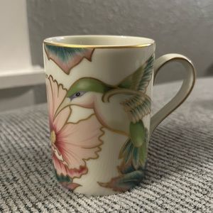 Vintage Fitz and Floyd Porcelain Hummingbird Cup